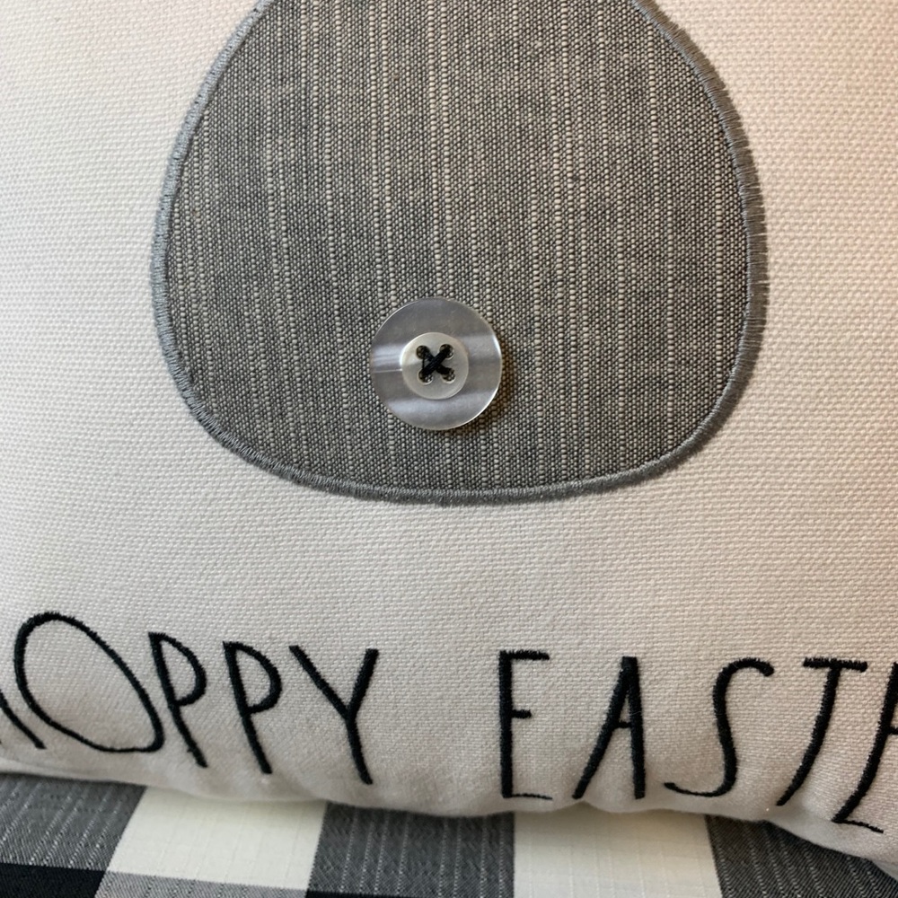 Rae Dunn HOPPY EASTER pillow - Picture 2 of 3